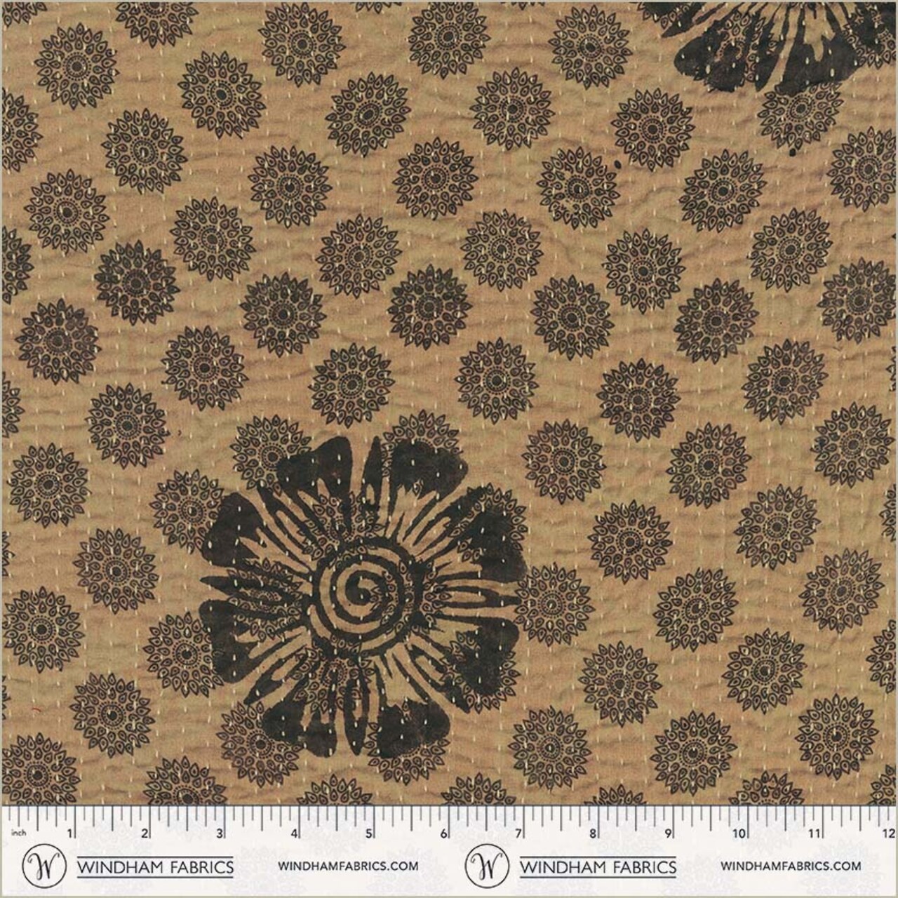 Medallion in Taupe Citron (54819-x) | Kantha | Whistler Studios | Windham